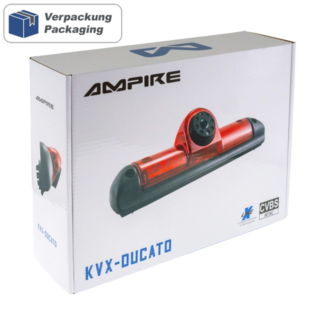 Ampire Ryggekamera (Bremselys) (CVBS) Ducato/Boxer/Jumper (2006 -->) 