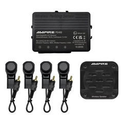 Ampire parkeringshjelp 4-veis Matt svart, sensormontering bakfra