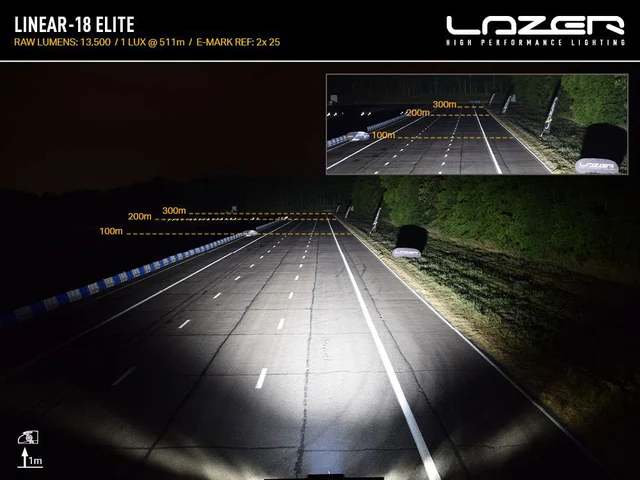 LAZER LINEAR 18 ELITE Enkel radet  Ledbar på 21", 9.612 Lumen 