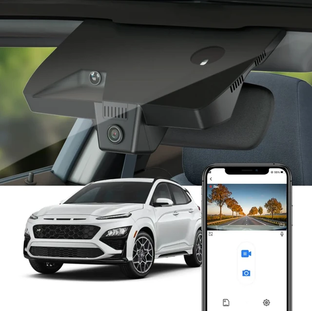 FITCAMX Integrert 4K Dashcam (foran) Hyundai Kona 2022-2023 