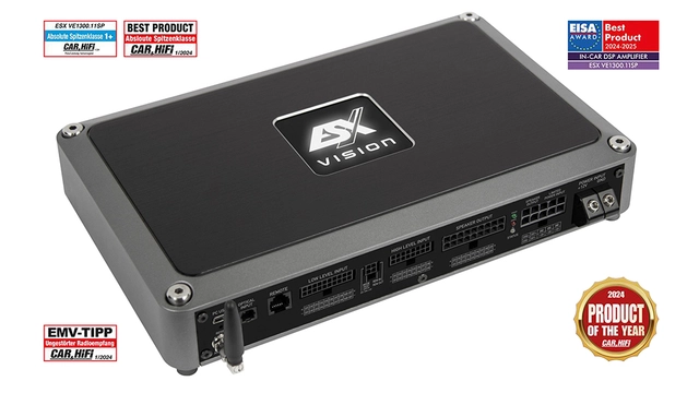 ESX 11-kanals forsterker med DSP 1300 watt RMS - TESTVINNER! 