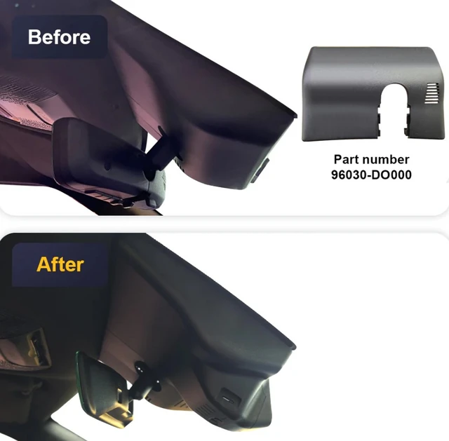 FITCAMX Integrert 4K Dashcam (foran+bak) Kia EV9 (2023-->) 