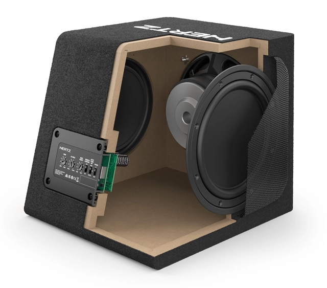 Hertz DBA201  8" Aktiv Subwoofer 440W max doble slaveelementer 