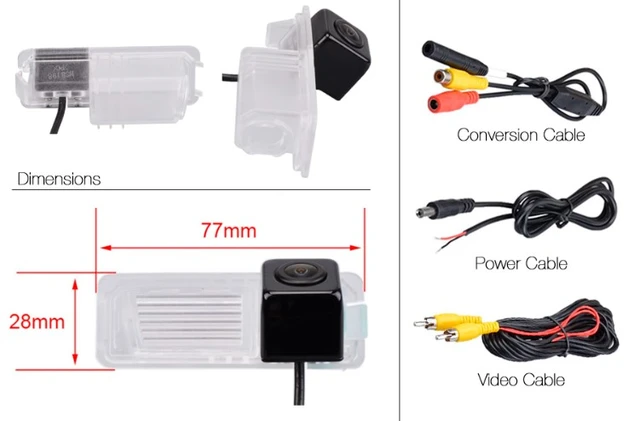 InCarTec Ryggekamera (skiltlys) (CVBS) Porsche/VW (2009 -->) 