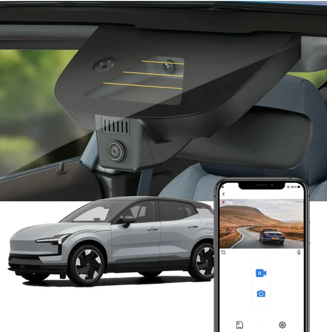 FITCAMX Integrert 4K Dashcam (foran) Volvo EX30 (2024 -->) 