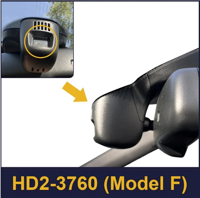 FITCAMX Integrert 4K Dashcam (foran+bak) Audi (2016 -->) Modell F Sort 