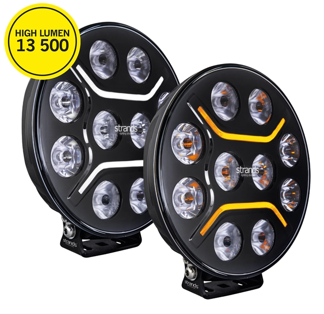 Strands Dark Knight Intense, 9" Svart LED ekstralys, 150 Watt, 13.500 Lumen 