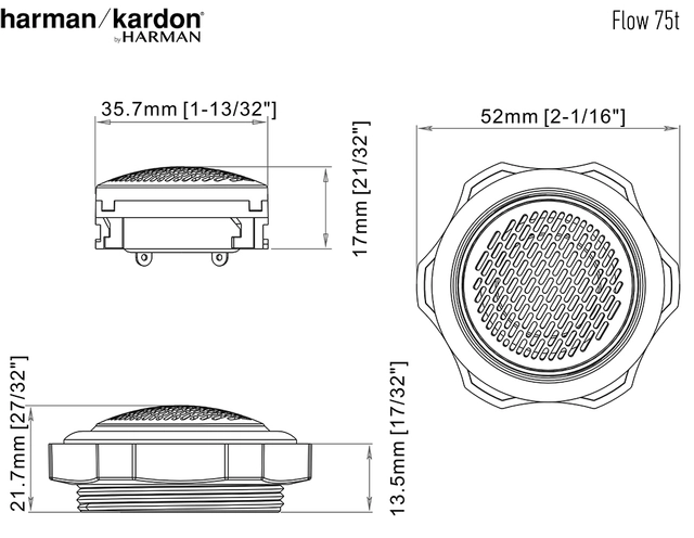 Harman/Kardon FLOW75T diskant 120W RMS / 360W max 