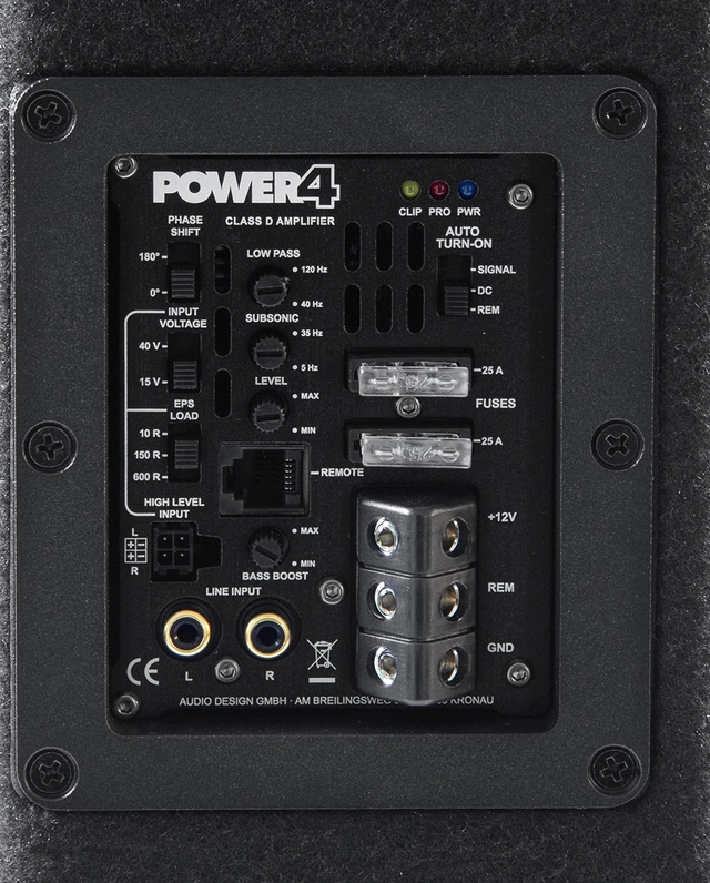 Musway MF210A, 10" Subwoofer med slave 800W max / 400W RMS 