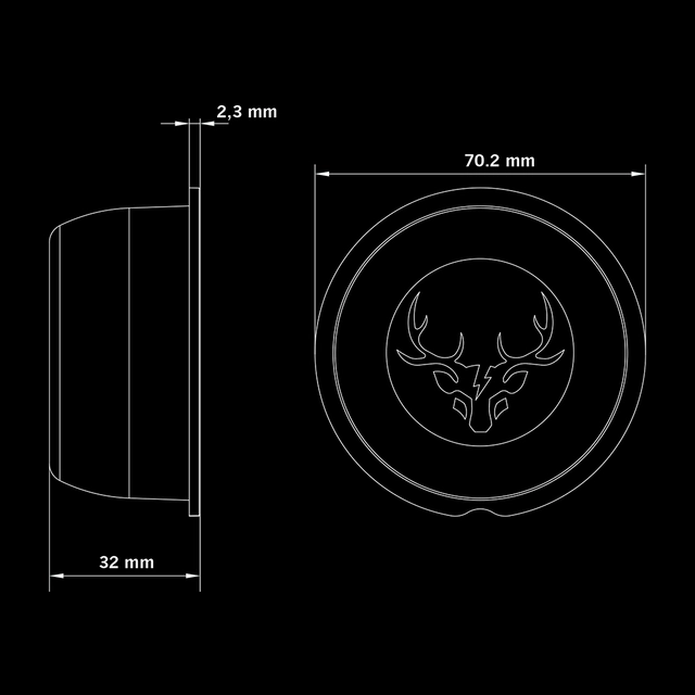 Strands Posisjonslys Freedom Viking LED, hvit 12-24V 