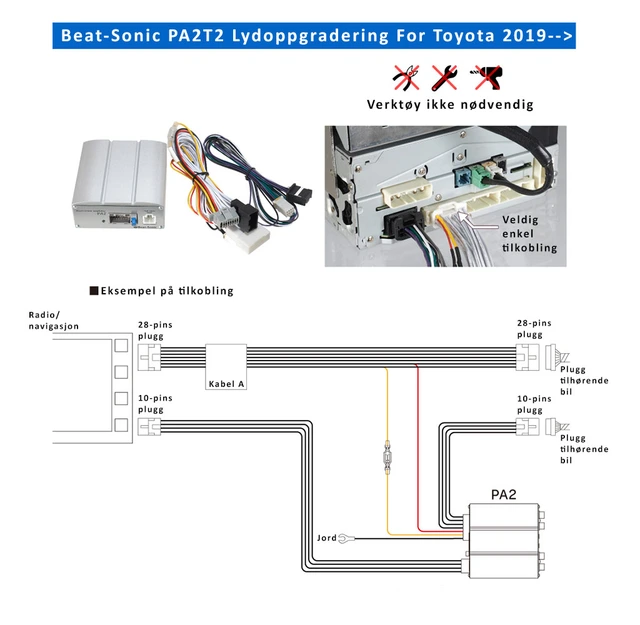 BeatSonic Kompakt Plug & Play forsterker Til Toyota/Subaru/Suzuki (2018 -->) 
