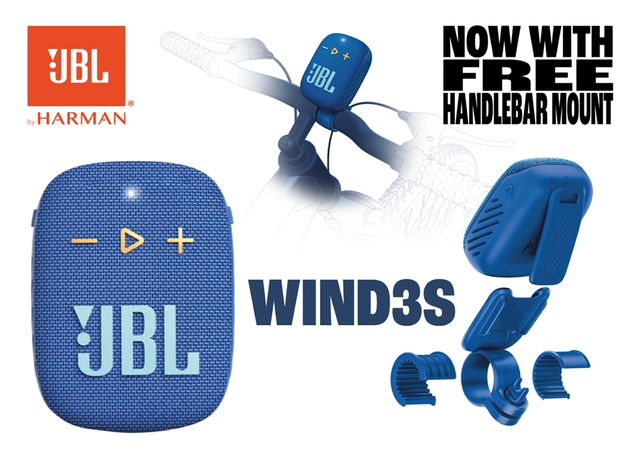 JBL WIND3S bærbar BT høyttaler blå Kompakt BT med feste for sykkelstyre 