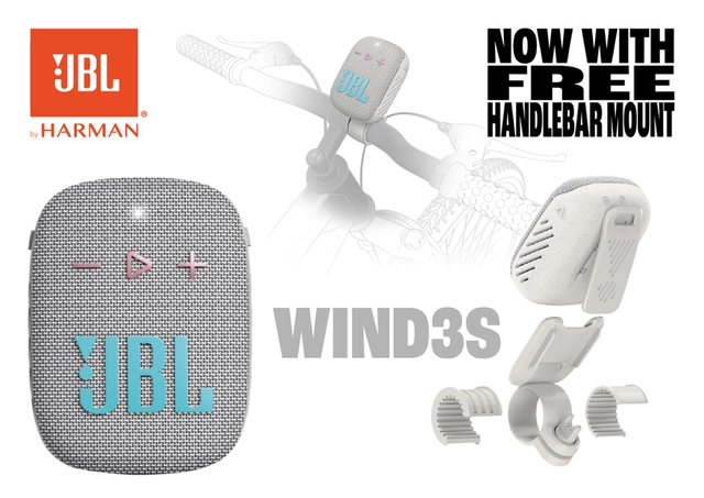 JBL WIND3S bærbar BT høyttaler grå Kompakt BT med feste for sykkelstyre 