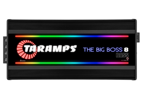 Taramps Bilforsterker 1x8000W 0,5~2ohm 0,5~2 ohm Sort utførelse / RGB