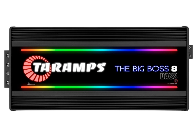 Taramps Bilforsterker 1x8000W 0,5~2ohm 0,5~2 ohm Sort utførelse / RGB 