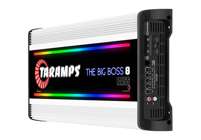 Taramps Bilforsterker 1x8000W 0,5~2ohm 0,5~2 ohm Hvit utførelse / RGB 