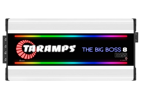 Taramps Bilforsterker 1x8000W 0,5~2ohm 0,5~2 ohm Hvit utførelse / RGB