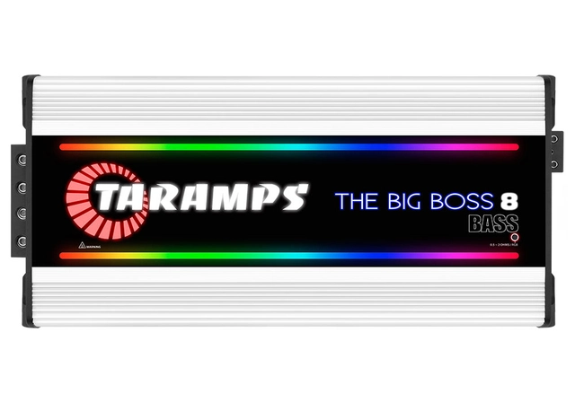 Taramps Bilforsterker 1x8000W 0,5~2ohm 0,5~2 ohm Hvit utførelse / RGB 