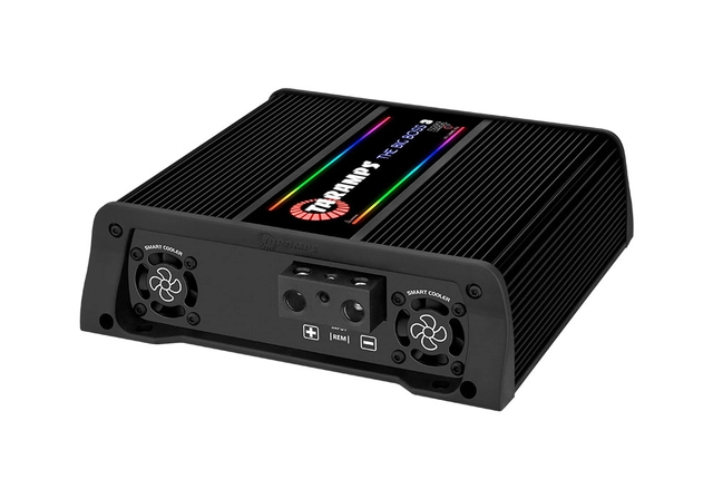 Taramps Bilforsterker 1x3000W 0,5~2ohm 0,5~2 ohm Sort utførelse / RGB 