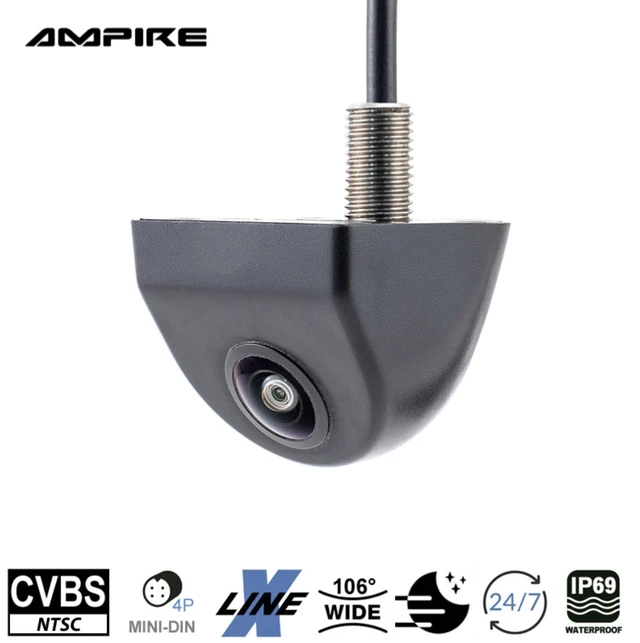 Ampire Ryggekamera - Universalt (CVBS) NTSC - 7 meter kabel 