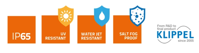 Hertz HMX65LDTC, 6½" koaxial 2-veis sort Sprutsikker IP65, 150W, RGB-LED 