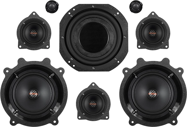 Musway høyttalersett for Tesla 3/Y Front, senter og subwoofer 