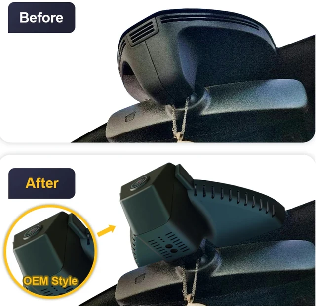 FITCAMX Integrert 4K Dashcam (foran+bak) Skoda (2013 - 2022) "8677" Sort 