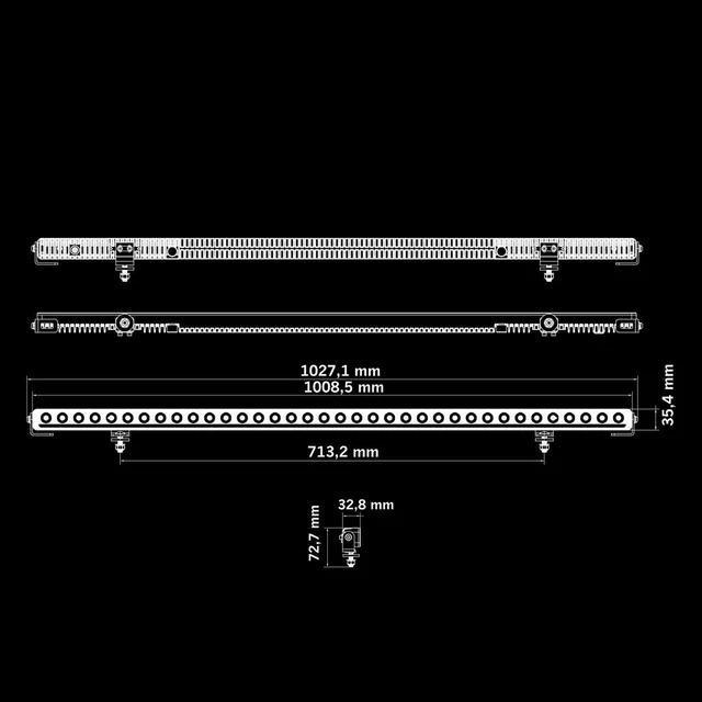 Strands  Nuuk E-line LOW PROFILE 40" LED-lys low profile m/posisjonslys 