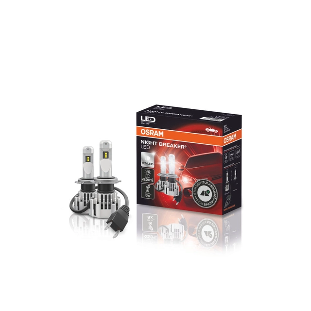Osram Night Breaker H7 LED LED, H7, 2pk, Godkjent LED pære 