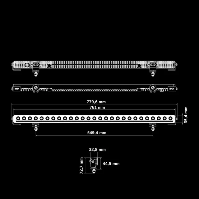 Strands  Nuuk E-line LOW PROFILE 30" LED-lys low profile m/posisjonslys 