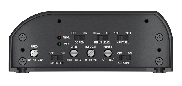 Hertz SP1900, monoforsterker 600W RMS @ 4ohm, 1000W RMS @ 1ohm 