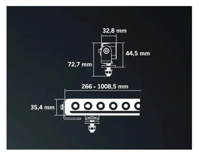Strands  Nuuk D-line LOW PROFILE 20" LED-lys low profile m/posisjonslys 