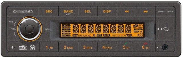 Continental 24v DAB+ radio Media-Reciver uten CD 