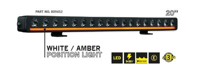 Strands  Nuuk D-line LOW PROFILE 20" LED-lys low profile m/posisjonslys 