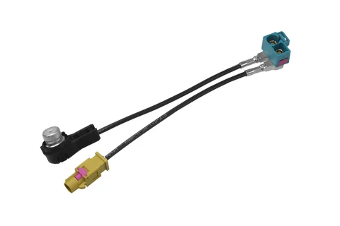 Kufatec Antenneadapter DBL FAKRA (Hun) - FAKRA (Han) + ISO (Han