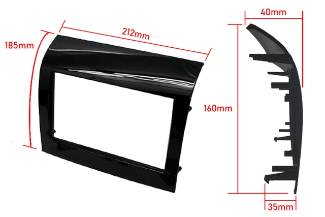 Connects2 Premium monteringskit 2-DIN Ducato/Jumper/Boxer (2014->) Pianosort 