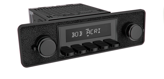 RetroSound Black radio DAB/AUX/BT Til 60-70-talls biler 