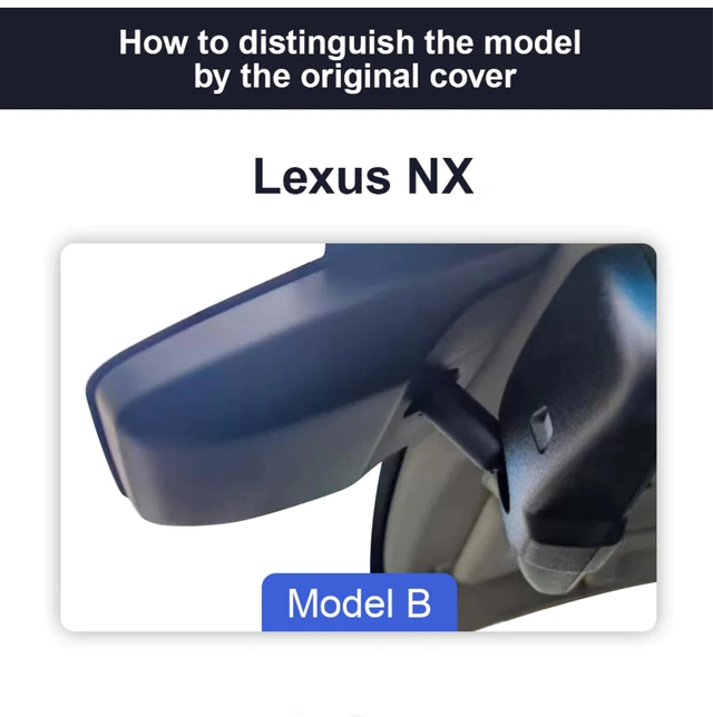 FITCAMX Integrert 4K Dashcam (foran) Lexus NX (2014 - 2021) "Model B" 