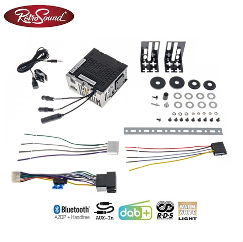 RetroSound MOTOR 1DAB-1 Bluetooth/1xAUX/Varmhvit belysning