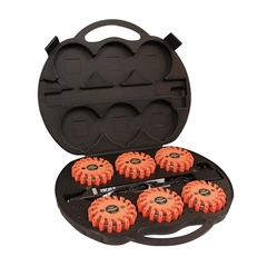 Strands Varsellys &quot;Pucken&quot; oppladbar 6 oransje varslingspucker i koffert