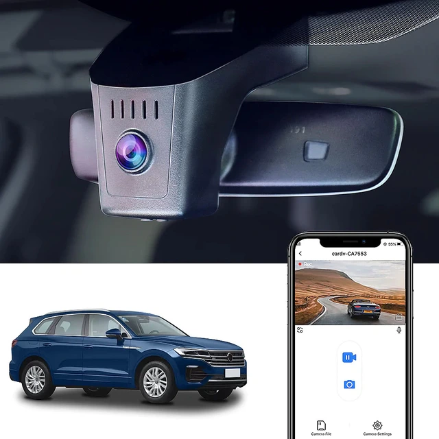 FITCAMX Integrert 4K Dashcam (foran+bak) VW Touareg (2019 -->) 
