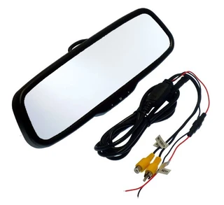 InCarTec Sladrespeil m/5" skjerm Clip-on speil med innebygget 5" skjerm