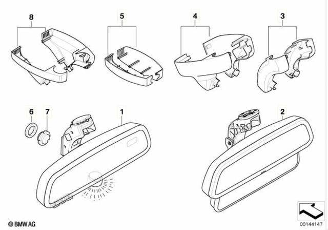 FITCAMX Integrert 4K Dashcam (foran+bak) BMW 3-serie/X3 (2005 - 2013) 