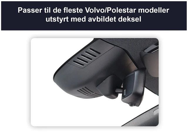 FITCAMX Integrert 4K Dashcam (foran+bak) Volvo/Polestar (2020 -->) 