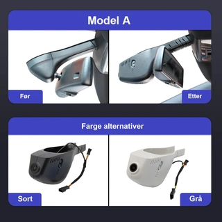 FITCAMX Integrert 4K Dashcam (foran) VW/Skoda (2015 --&gt;) &quot;Model A&quot; Gr&#229;