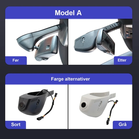 FITCAMX Integrert 4K Dashcam (foran) VW/Skoda (2015 -->) "Model A" Grå