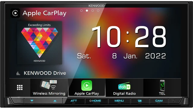 Kenwood DMX8021DABS 2-DIN MEDIASPILLER -  DAB BT USB/IPHONE 