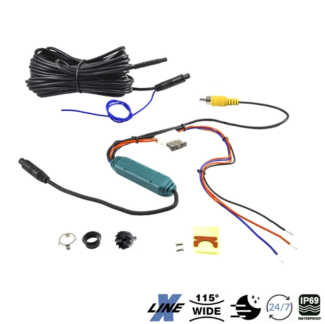 Ampire Ryggekamera - Universalt (CVBS) NTSC - 7 meter kabel 