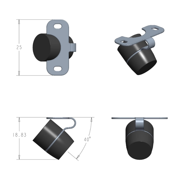 Ampire Ryggekamera - Universalt (CVBS) NTSC - 7 meter kabel 