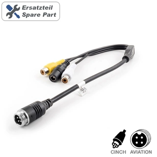 Ampire systemkabel ryggekamera 4-pins "aviation" kontakt